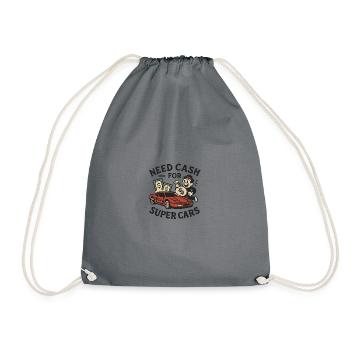 Need Cash for Supercars - Drawstring Bag - grey - Front