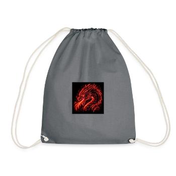 Dragon néon en feu rouge - Sac de sport léger - gris - Devant