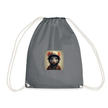 le petit rat motard - Sac de sport léger - gris - Devant