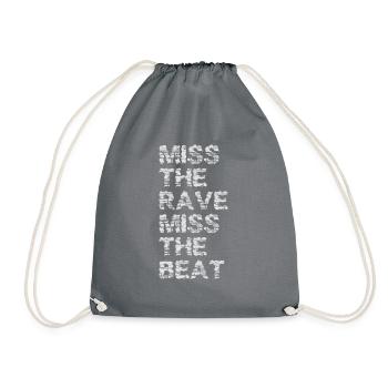 rave - Drawstring Bag - grey - Front