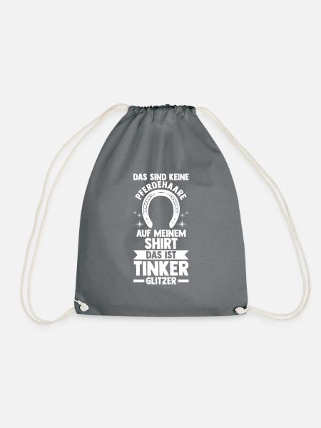 Pferd Reitsport Reiten Pferdesport Tinker - Turnbeutel - Grau