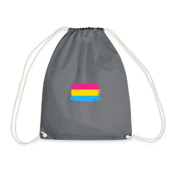 Pansexuelle Pride-Flagge - Turnbeutel - Grau - Vorne