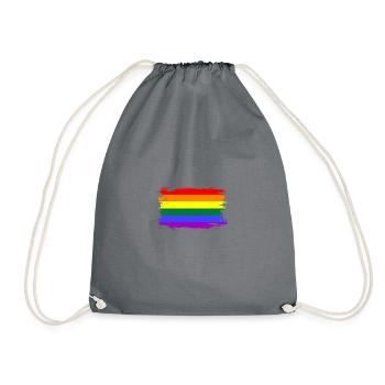 Drapeau de la fierté arc-en-ciel LGBT - Sac de sport léger - gris - Devant