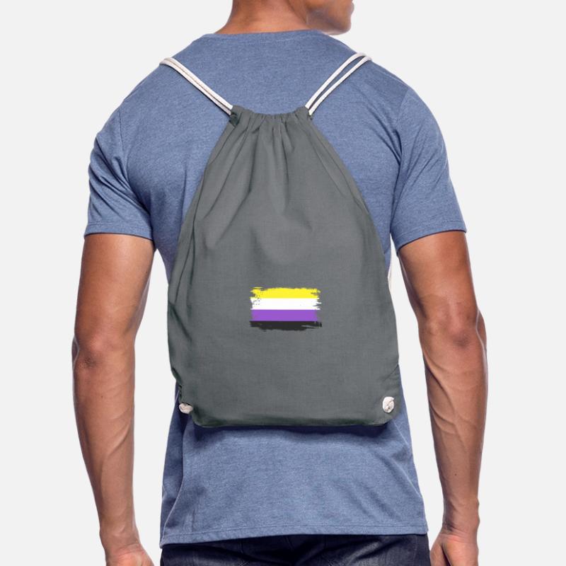 Non Binary Pride Flag Drawstring Bag
