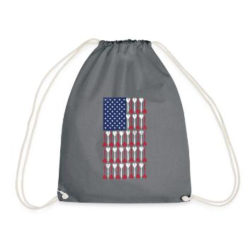Vintage Flag > US Flag Made of Darts - Turnbeutel - Grau - Vorne