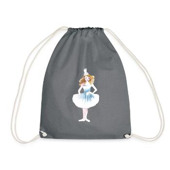 Circus clown dancer - Drawstring Bag - grey - Front