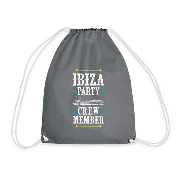 Ibiza Party Crew - Drawstring Bag - grey - Front