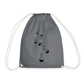 Test tube chemist - Drawstring Bag - grey - Front