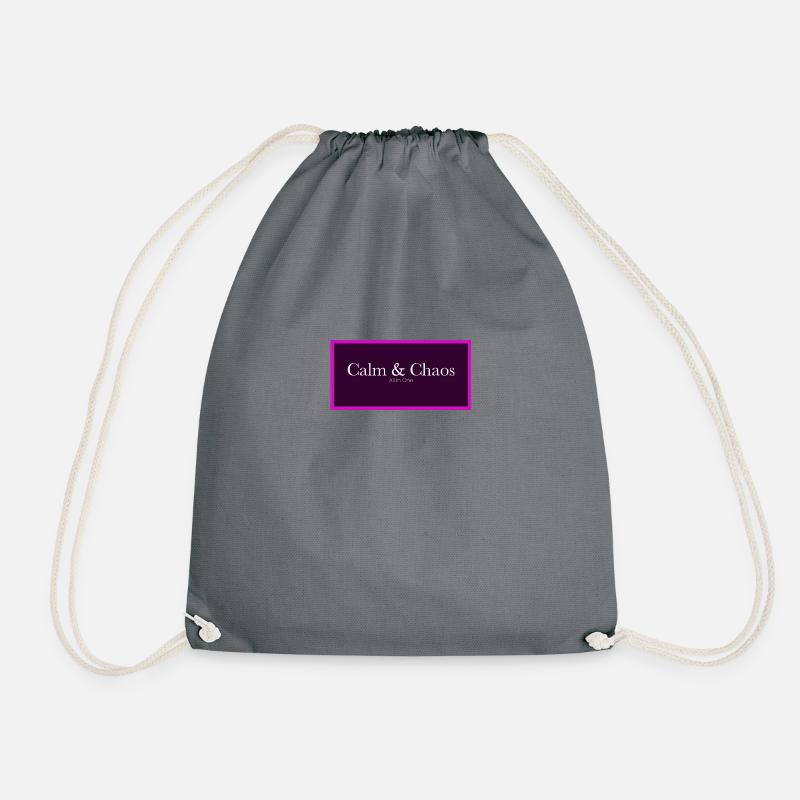 Calm & Chaos - Drawstring Bag - grey