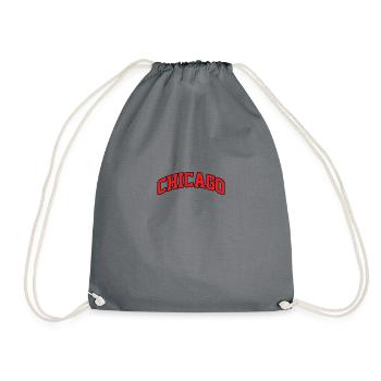 Chicago logo: Collegiate design with urban style - Drawstring Bag - grey - Front