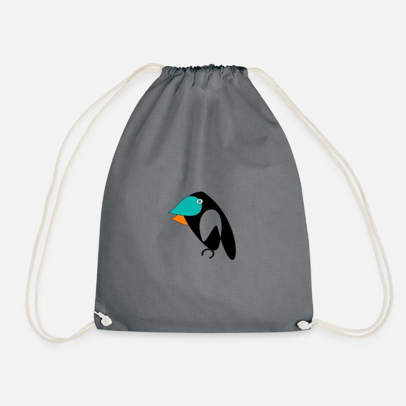 bird - Drawstring Bag - grey