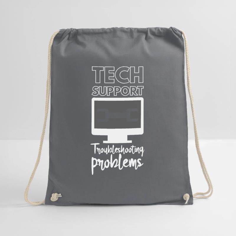 Tech Support Troubleshooting Problems Drawstring Bag