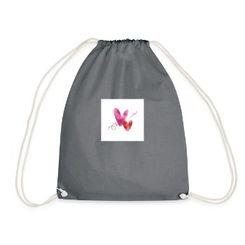 Hearts of Love - Turnbeutel - Grau - Vorne