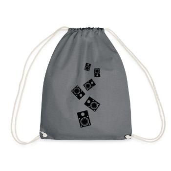 Symbole de musique des haut-parleurs - Sac de sport léger - gris - Devant