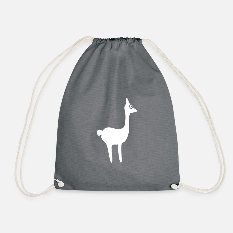 lama for dark backgrounds - Turnbeutel - Grau