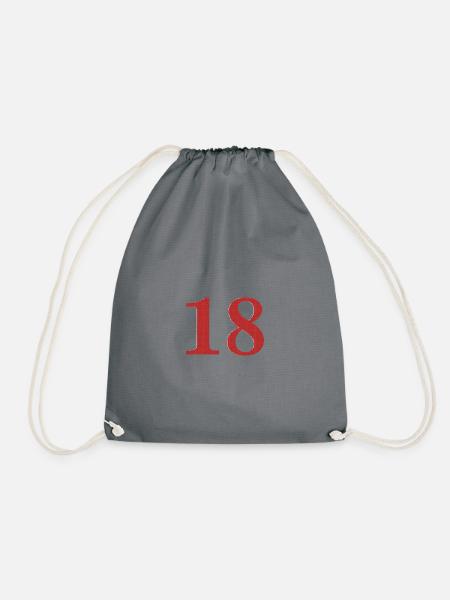18 Geburtstag - Turnbeutel - Grau