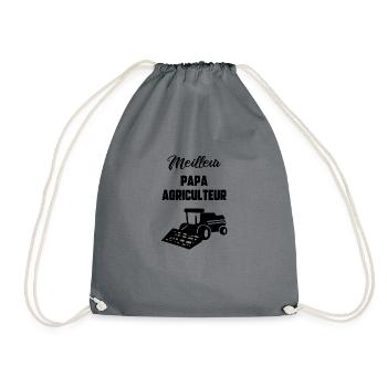 Meilleur papa agriculteur - Sac de sport léger - gris - Devant
