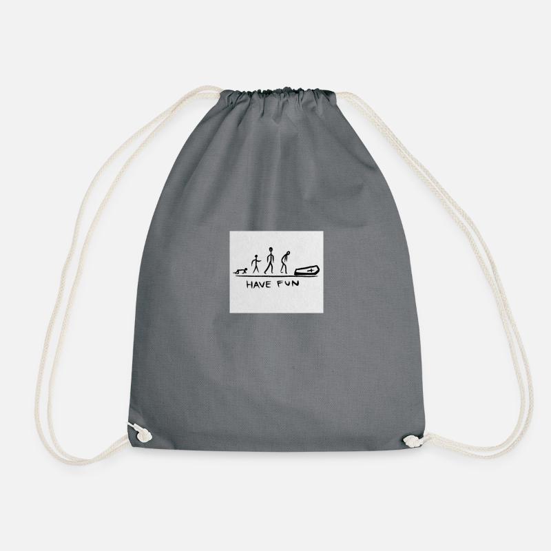 HAVE FUN - Drawstring Bag - grey