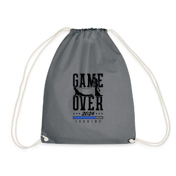 Hochzeit Loading 2024 Game Over - Turnbeutel - Grau - Vorne