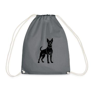 Chien Pinscher - Sac de sport léger - gris - Devant