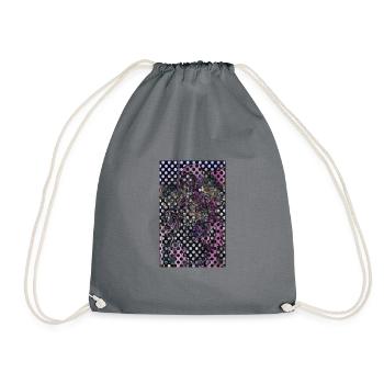 Abstract - Drawstring Bag - grey - Front