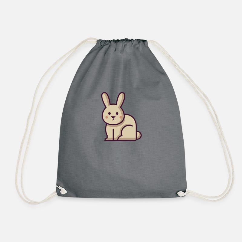 süßer Hase - Turnbeutel - Grau
