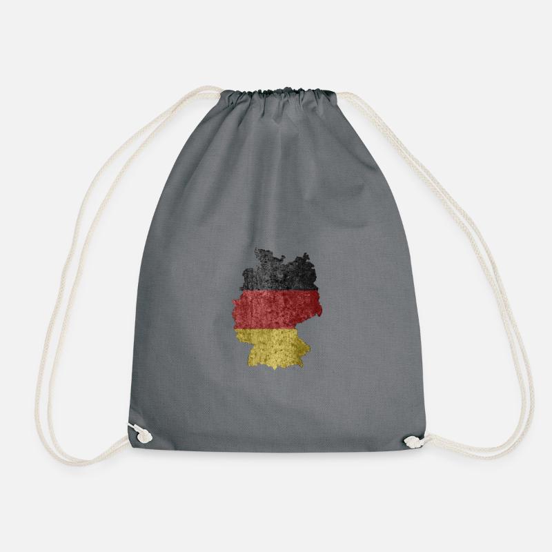 Germany - German flag - Drawstring Bag - grey