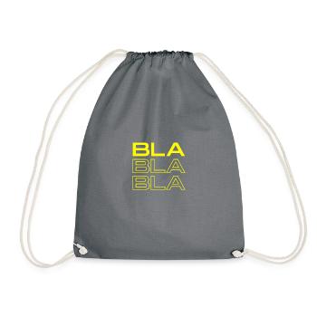 BLA BLA BLA - Drawstring Bag - grey - Front