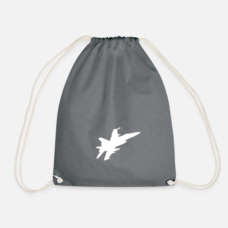 white jet - Drawstring Bag - grey