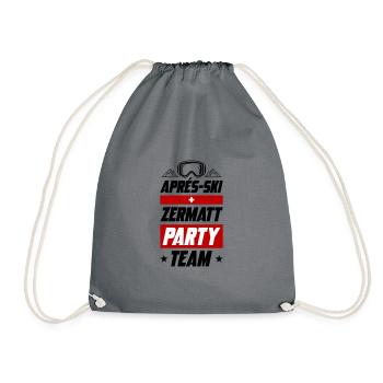 Après Ski Zermatt Party Team - Drawstring Bag - grey - Front