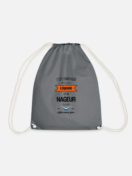 C'est compliqué d'être une légende t-shirt nageur - Sac de sport léger - gris