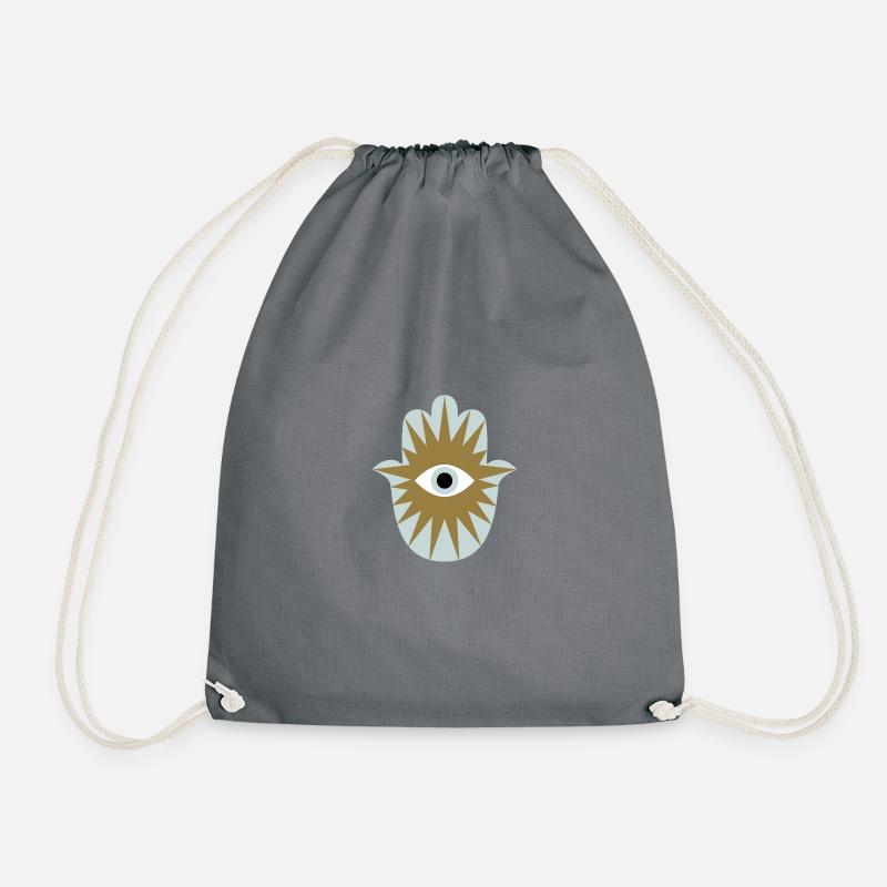 Happy Hamsa - Turnbeutel - Grau