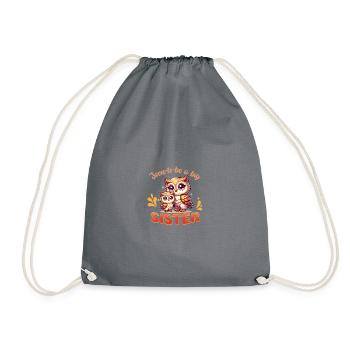 Soon I'll be a big sister sweet - Drawstring Bag - grey - Front