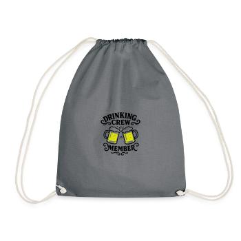Boire de la bière Crew - Sac de sport léger - gris - Devant