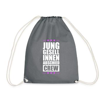 Enterrement de vie de jeune fille Crew Enterrement de vie de garçon - Sac de sport léger - gris - Devant