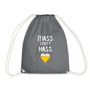Mass statt Hass! - Turnbeutel - Grau - Vorne