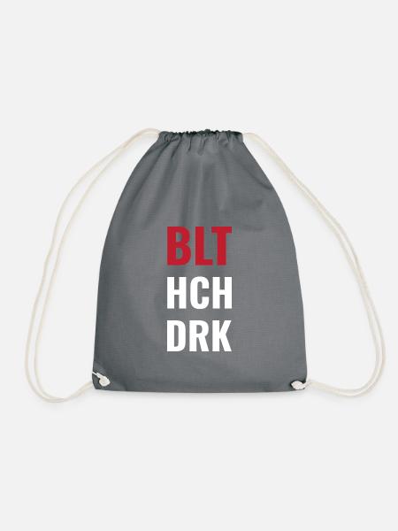 Bluthochdruck BLT HCH DRCK Warnung - Turnbeutel - Grau