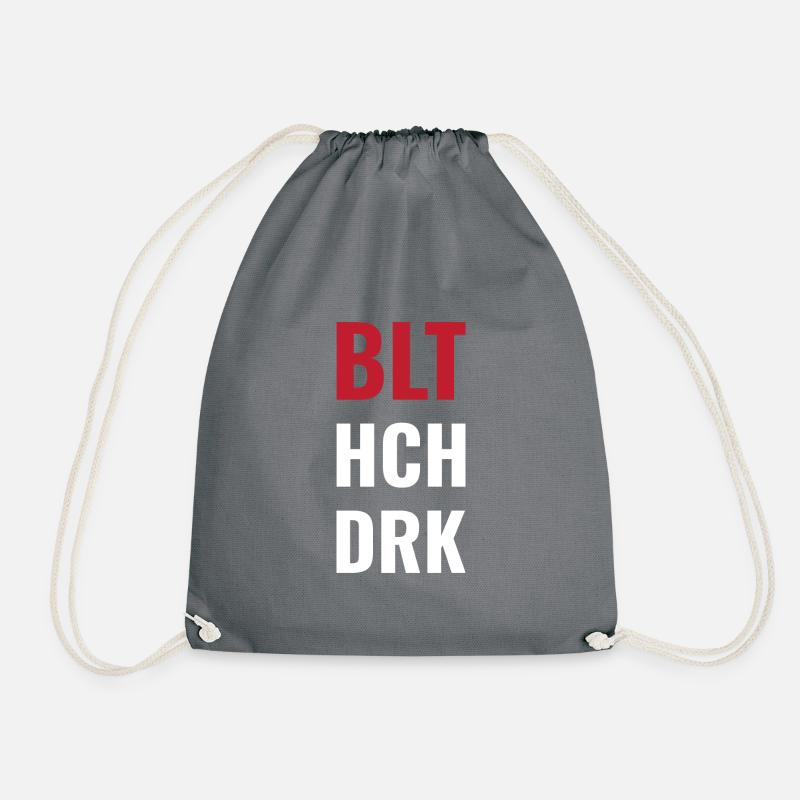 Bluthochdruck BLT HCH DRCK Warnung - Turnbeutel - Grau