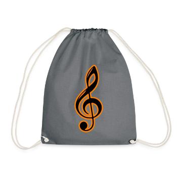 Clé de symbole de notes de musique - Sac de sport léger - gris - Devant