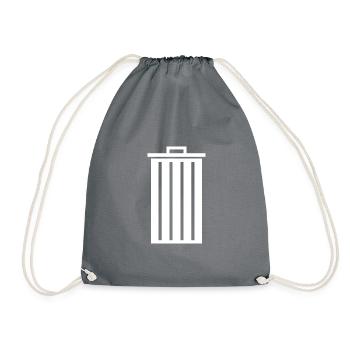 Dustbin - Drawstring Bag - grey - Front