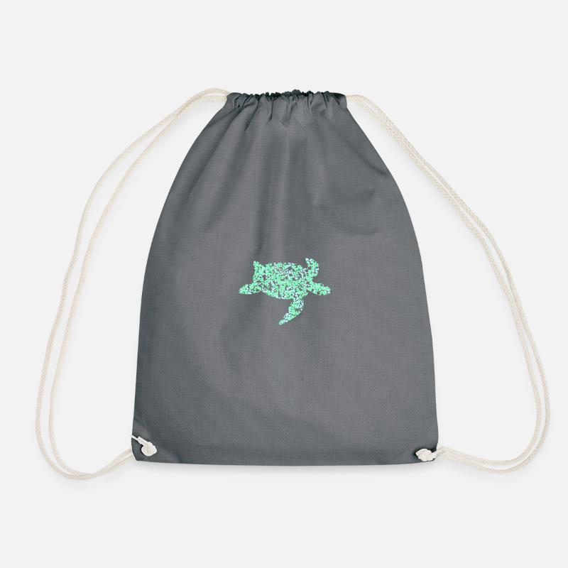 tortue turquoise - Sac de sport léger - gris