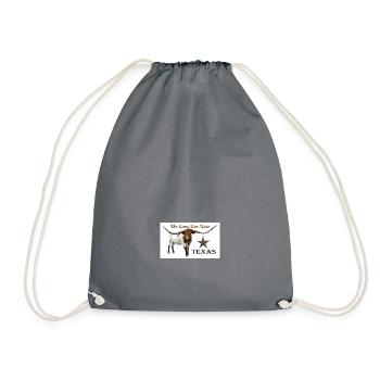 Long Horn Bull Texas - Drawstring Bag - grey - Front