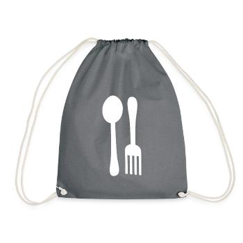 eat - Drawstring Bag - grey - Front