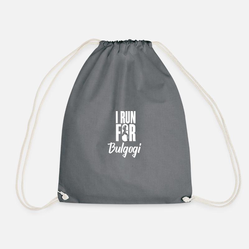 I Run For Bulgogi Funny Workout Running - Turnbeutel - Grau