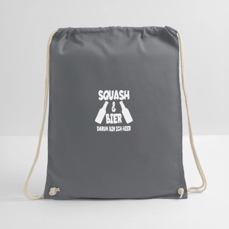 Squash & Beer Squash Trainer Squash Player Gift Drawstring Bag