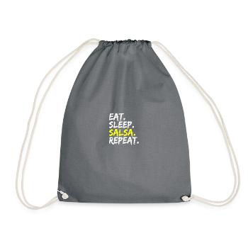 Eat Sleep Salsa Repeat Tenue de danse Latina Latino - Sac de sport léger - gris - Devant