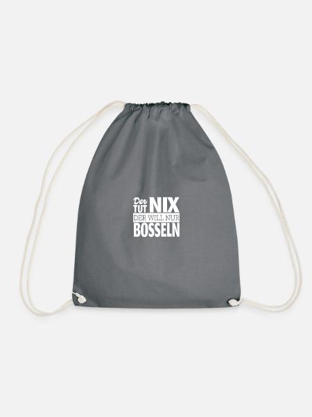 Bosseln Hobby Klootschießen Spruch Design - Turnbeutel - Grau