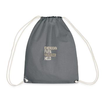 Mari Papa Musicien Héros Vintage Dicton Design - Sac de sport léger - gris - Devant