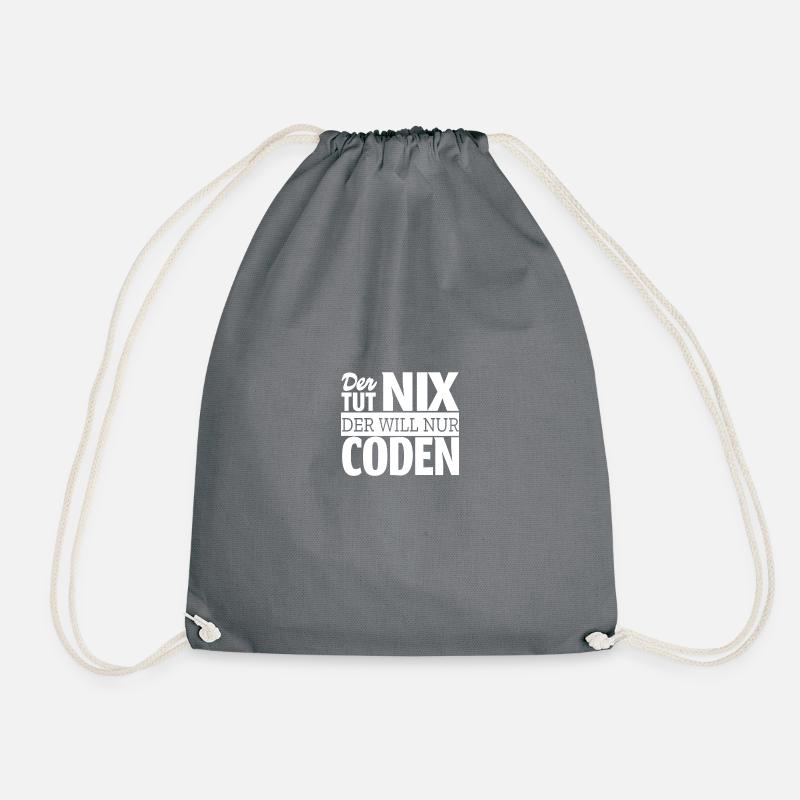 Coden Informatiker Computer Beruf Coder Outfit - Turnbeutel - Grau