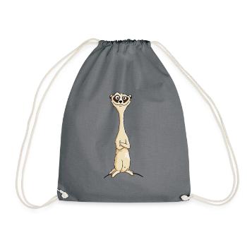 suricate effronté - Sac de sport léger - gris - Devant